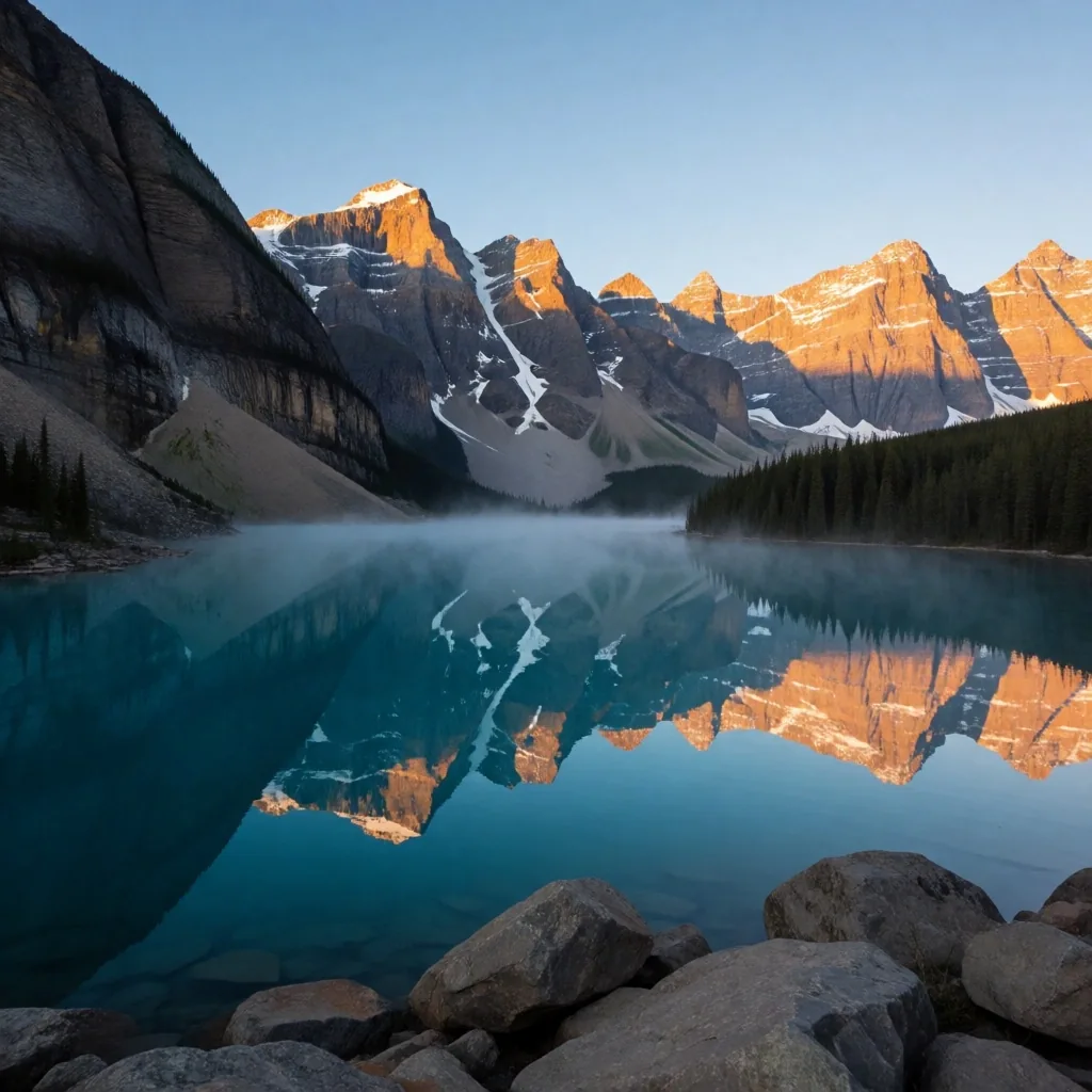Paisaje al amanecer en Canadá